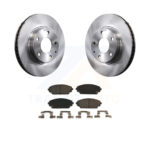 Front Disc Brake Rotors And Ceramic Pads Kit For 2016-2021 Mazda CX-3 FWD K8T-100677