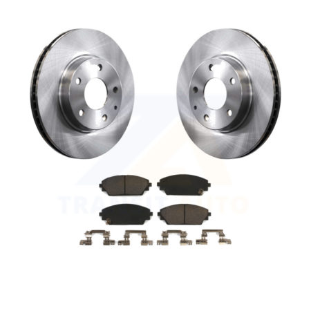 Front Disc Brake Rotors And Ceramic Pads Kit For 2016-2021 Mazda CX-3 FWD K8T-100677