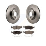 Front Disc Brake Rotors And Ceramic Pads Kit For Fiat 500 K8T-100679