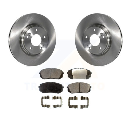 Front Brake Rotor Ceramic Pad Kit For Hyundai Sonata GAS engine With Manual Parking K8T-100689