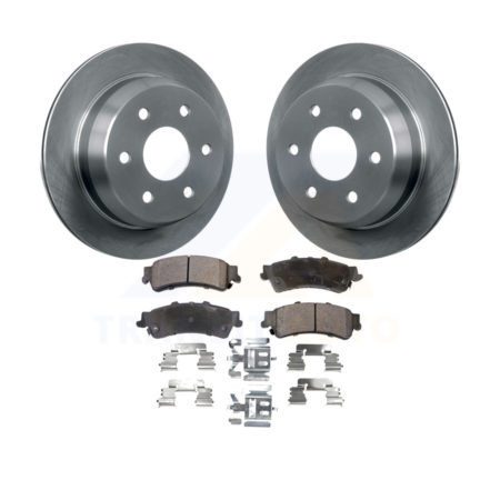 Rear Brake Rotor Ceramic Pad Kit For Chevrolet Silverado 1500 GMC Sierra Tahoe Classic XL K8T-101626