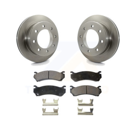 Rear Brake Rotors Ceramic Pad Kit For Chevrolet Silverado 2500 HD GMC Sierra 3500 Classic K8T-101629