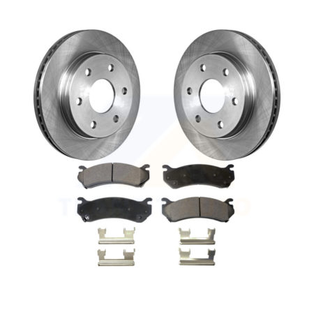 Rear Brake Rotors Ceramic Pad Kit For Chevrolet Silverado 2500 HD GMC Sierra Hummer H2 XL K8T-101631