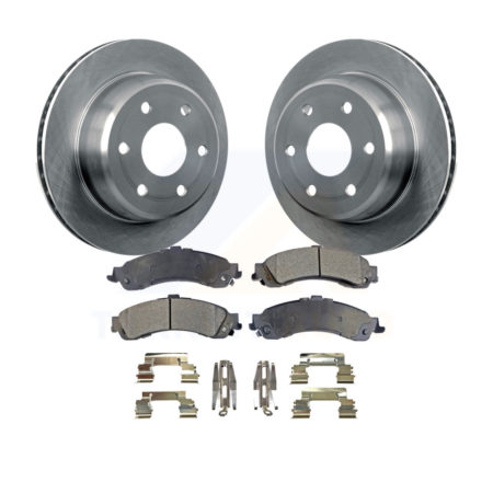 Rear Brake Rotor & Ceramic Pad Kit For Chevrolet Silverado 1500 GMC Tahoe Sierra Suburban K8T-101635