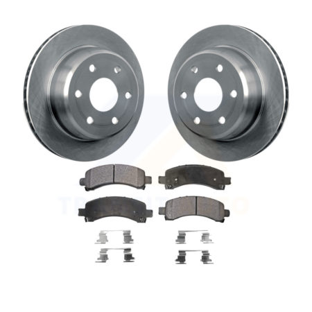Rear Brake Rotor Ceramic Pad Kit For Chevrolet Tahoe GMC Suburban 1500 Yukon Avalanche XL K8T-101636