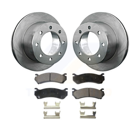 Rear Disc Brake Rotors Ceramic Pad Kit For 2007 GMC Sierra 3500 Classic With 12000 Lb GVW K8T-101639