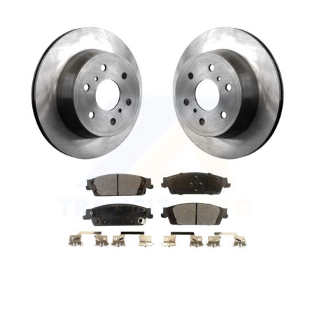 Rear Brake Rotor & Ceramic Pad Kit For Chevrolet Silverado 1500 GMC Sierra Tahoe Suburban K8T-101662