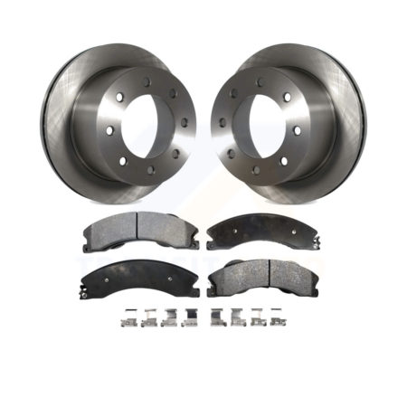 Rear Brake Rotor And Ceramic Pad Kit For 2011-2019 Chevrolet Silverado 3500 HD GMC Sierra K8T-101691