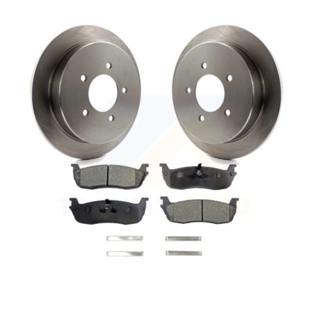 Rear Disc Brake Rotors And Ceramic Pads Kit For Ford F-150 Expedition Lincoln Navigator K8T-101700