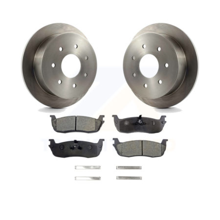 Rear Disc Brake Rotors And Ceramic Pads Kit For Ford F-150 F-250 HD K8T-101701