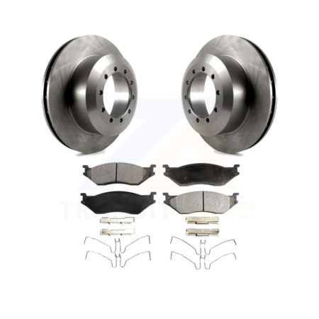 Rear Brake Rotor Ceramic Pad Kit For Ford F59 E-550 Super Duty F-550 F-450 F-53 Motorhome K8T-101703