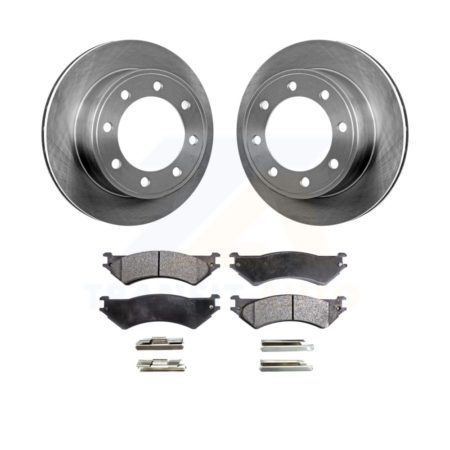 Rear Brake Rotor And Ceramic Pad Kit For Ford E-350 Super Duty E-250 Econoline Club Wagon K8T-101705