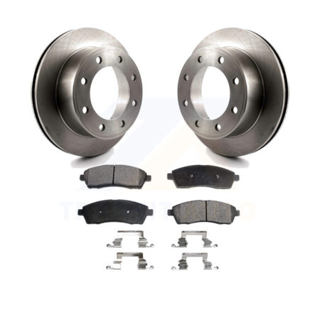 Rear Disc Brake Rotors And Ceramic Pads Kit For Ford F-250 Super Duty F-350 Excursion K8T-101706