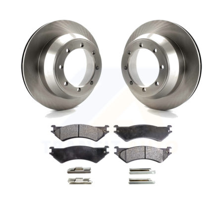 Rear Brake Rotor And Ceramic Pad Kit For Ford E-350 Super Duty Econoline Club Wagon F-150 K8T-101709