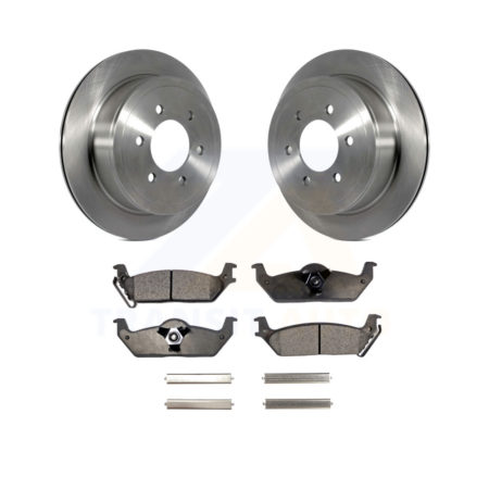 Rear Disc Brake Rotors And Ceramic Pads Kit For Ford F-150 Lincoln Mark LT K8T-101720
