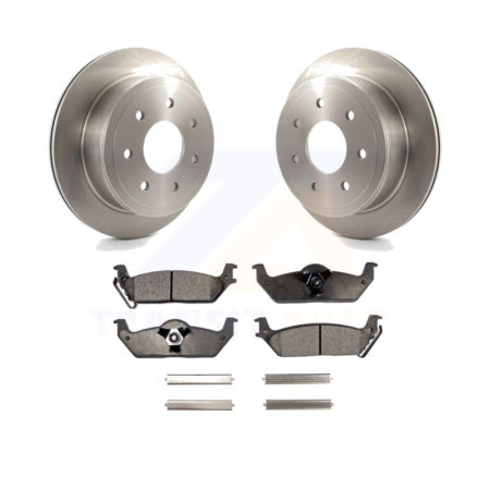 Rear Disc Brake Rotors And Ceramic Pads Kit For Ford F-150 Lincoln Mark LT K8T-101721