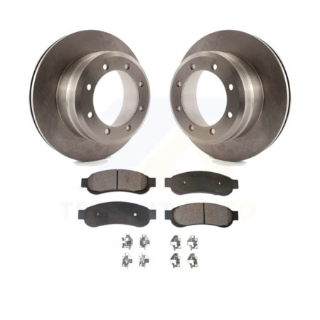 Rear Brake Rotors & Ceramic Pad Kit For 05-07 Ford F-350 Super Duty With Dual Wheels K8T-101728