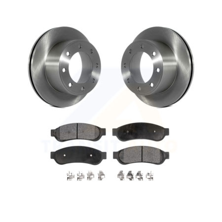 Rear Disc Brake Rotors And Ceramic Pads Kit For Ford F-250 Super Duty F-350 K8T-101737