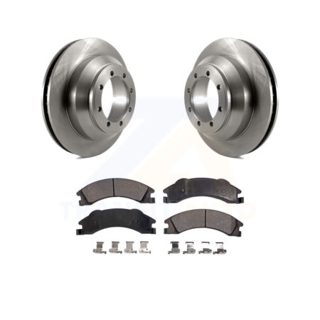 Rear Disc Brake Rotors And Ceramic Pads Kit For Ford E-350 Super Duty Econoline K8T-101741