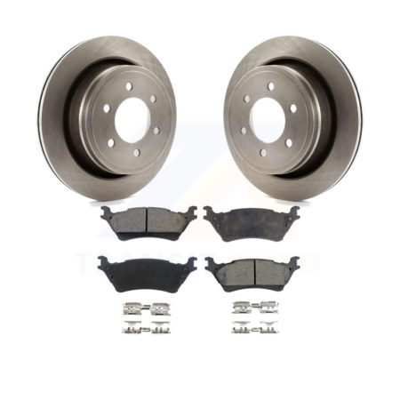 Rear Disc Brake Rotors And Ceramic Pads Kit For Ford F-150 K8T-101748