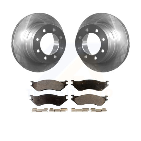 Rear Disc Brake Rotors And Ceramic Pads Kit For Dodge Ram 2500 1500 3500 K8T-101773
