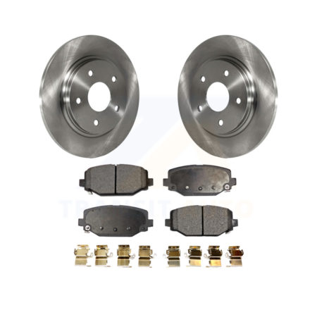 Rear Brake Rotor Ceramic Pad Kit For Dodge Grand Caravan With Single Piston Front Caliper K8T-101795