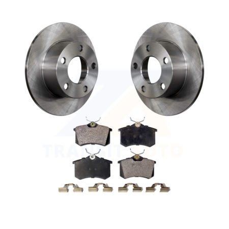 Rear Disc Brake Rotors And Ceramic Pads Kit For Volkswagen Passat Audi A6 K8T-101823