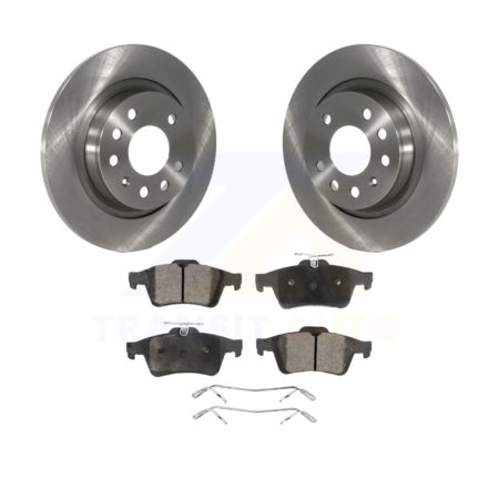 Rear Disc Brake Rotors And Ceramic Pads Kit For Saab 9-3 9-3X With Solid Rotor K8T-101923