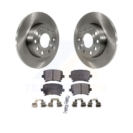 Rear Disc Brake Rotors And Ceramic Pads Kit For Volkswagen Jetta Rabbit Audi A3 Quattro K8T-101950