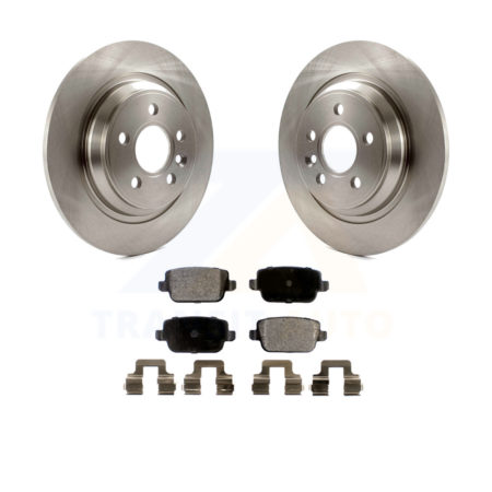 Rear Brake Rotors Ceramic Pad Kit For 2008-2011 Volvo S80 FWD With Electric Parking K8T-102000