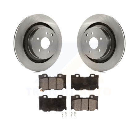 Rear Disc Brake Rotors And Ceramic Pads Kit For INFINITI G37 Nissan 370Z Q60 Z K8T-102011