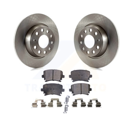 Rear Brake Rotor Ceramic Pad Kit For Volkswagen Jetta Passat GTI Eos Audi A3 Quattro Golf K8T-102015