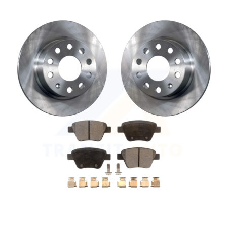 Rear Brake Rotors Ceramic Pad Kit For Volkswagen Beetle GTI Eos With 253mm Diameter Rotor K8T-102047