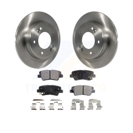 Rear Brake Rotors & Ceramic Pad Kit For Hyundai Elantra Kia Soul Forte Veloster GT Forte5 K8T-102063