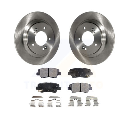 Rear Disc Brake Rotors And Ceramic Pads Kit For Kia Optima Hyundai Sonata Soul EV K8T-102080