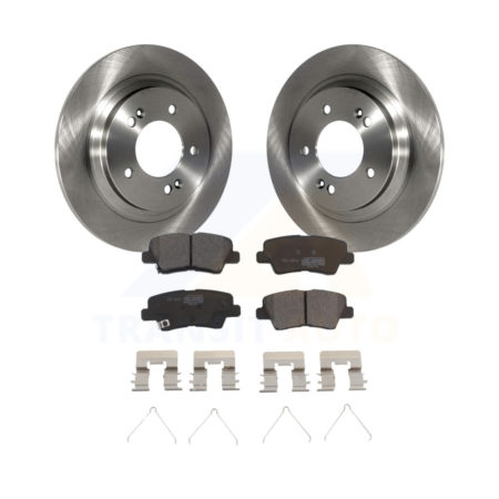 Rear Brake Rotor & Ceramic Pad Kit For Hyundai Sonata Kia Optima Elantra GT Soul EV Forte K8T-102081