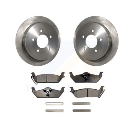 Rear Brake Rotors Ceramic Pad Kit For Ford F-150 With 5 Lug Wheels 11th Digit Of Vin Is C K8T-102527