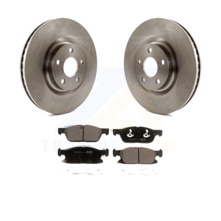 Front Brake Rotors Ceramic Pad Kit For 2018 Lincoln Continental With 316mm Diameter Rotor K8T-102845
