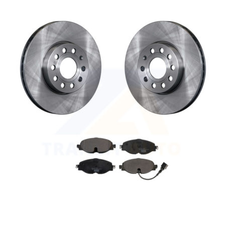 Front Brake Rotors & Ceramic Pad Kit For Volkswagen Jetta Audi Golf A3 SportWagen Quattro K8T-102852