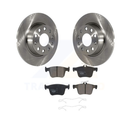 Rear Brake Rotor & Ceramic Pad Kit For Audi A3 Quattro Volkswagen e-Golf Sportback e-tron K8T-102984
