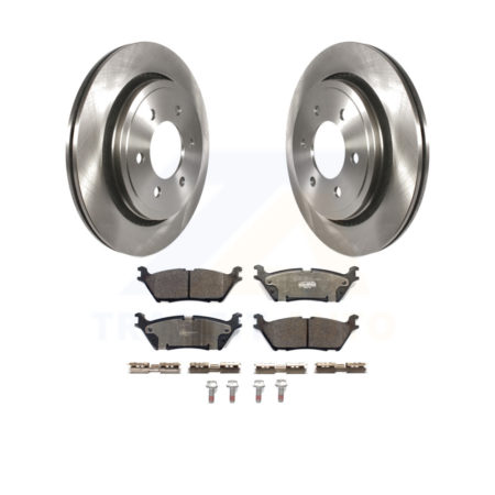 Rear Brake Rotor And Ceramic Pad Kit For 2015-2017 Ford F-150 With Electric Parking K8T-103021