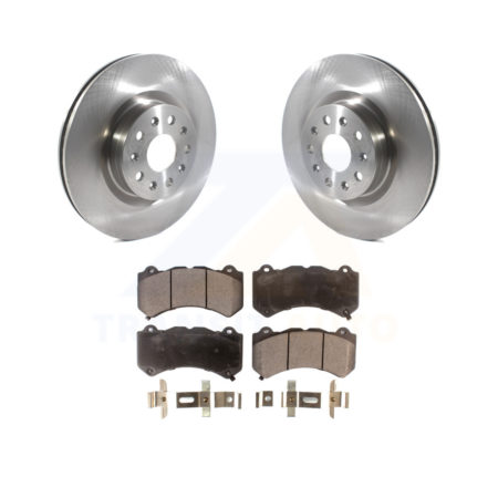 Front Brake Rotors & Ceramic Pad Kit For 2016 Cadillac CTS Vsport Premium with RWD K8T-103029