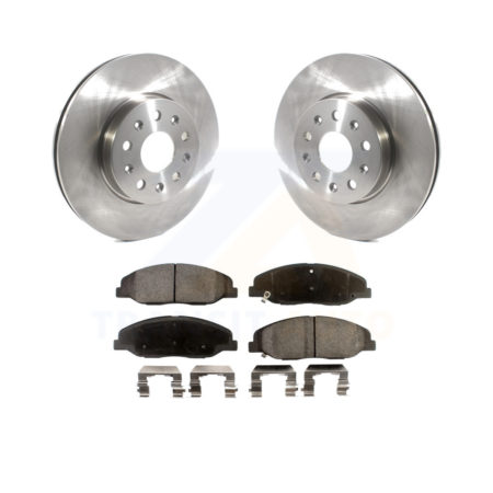 Front Disc Brake Rotors And Ceramic Pads Kit For Cadillac CTS Without Heavy Duty Brakes K8T-103033