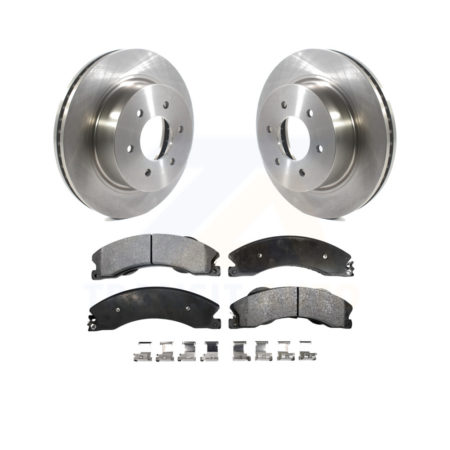 Front Disc Brake Rotors And Ceramic Pads Kit For 2016-2022 Nissan TITAN XD K8T-103061