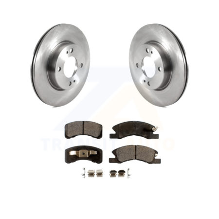 Front Disc Brake Rotors And Ceramic Pads Kit For 2017-2022 Mitsubishi Mirage G4 K8T-103065