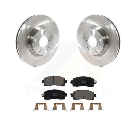 Front Brake Rotors Ceramic Pad Kit For 2017-2021 Subaru Impreza With 276mm Diameter Rotor K8T-103071
