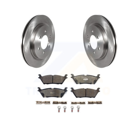 Rear Disc Brake Rotors And Ceramic Pads Kit For Ford F-150 Expedition Lincoln Navigator K8T-103155