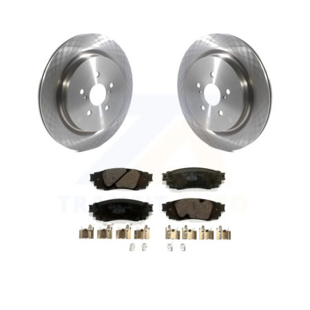 Rear Disc Brake Rotors And Ceramic Pads Kit For Lexus RX350 RX450h RX350L RX450hL K8T-103162