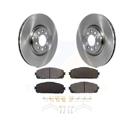 Front Brake Rotors Ceramic Pad Kit For 14-21 Jeep Cherokee With Dual Piston Caliper K8T-103181