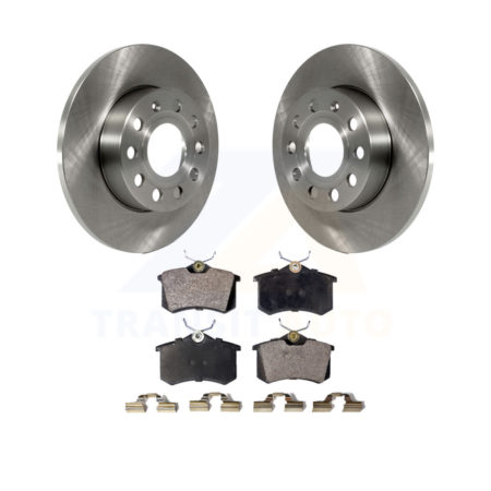 Rear Disc Brake Rotors Ceramic Pad Kit For 2011 Volkswagen Golf With 256mm Diameter Rotor K8T-103200